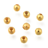 Iron Spacer Beads, Long-Lasting Plated, Round, Golden, 4mm, Hole: 1.5mm, 500pcs/Set