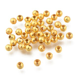 Iron Spacer Beads, Long-Lasting Plated, Round, Golden, 4mm, Hole: 1.5mm, 500pcs/Set