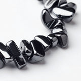 Non-Magnetic Synthetic Hematite Beads Strands, Chip, Black, Size: about 5~8mm, hole: 0.8mm, 125pcs/strand, 16 inch