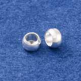 Brass Crimp Beads, Silver Color Plated, about 2.5mm in diameter, hole: 1.2mm, about 450~500pcs/10g, 10g/Set