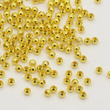 Brass Round Spacer Beads, Seamless, Golden, 2.4mm, Hole: 0.8mm, about 517pcs/10g