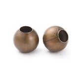 Brass Spacer Beads, Seamless Round Beads, Antique Bronze Color, about 4mm in diameter, hole: 1.8mm, 200pc/Set