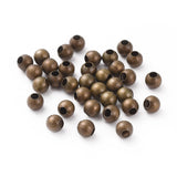 Brass Spacer Beads, Seamless Round Beads, Antique Bronze Color, about 4mm in diameter, hole: 1.8mm, 200pc/Set