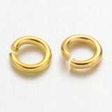 Golden Color Brass Open Jump Rings, 18 Gauge, 5x1mm, Inner Diameter: 3mm, about 120pcs/10g, 10g/Set