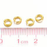 Golden Color Brass Open Jump Rings, 18 Gauge, 5x1mm, Inner Diameter: 3mm, about 120pcs/10g, 10g/Set