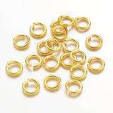 Golden Color Brass Open Jump Rings, 18 Gauge, 5x1mm, Inner Diameter: 3mm, about 120pcs/10g, 10g/Set