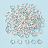 Brass Open Jump Ring Jewelry Components, Cadmium Free & Lead Free, Silver Color Plated, 18 Gauge, 5x1mm, Inner Diameter: 3mm, about 120pcs/10g, 10g/Set