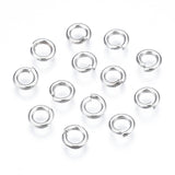 Platinum Plated Brass Round Jump Rings Jewelry Findings Accessories, Cadmium Free & Nickel Free & Lead Free, 18 Gauge, 5x1mm, Inner Diameter: 3mm, about 120pcs/10g