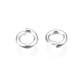 Platinum Plated Brass Round Jump Rings Jewelry Findings Accessories, Cadmium Free & Nickel Free & Lead Free, 18 Gauge, 5x1mm, Inner Diameter: 3mm, about 120pcs/10g