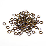 90pcs Antique Bronze Brass Jump Rings, Cadmium Free & Lead Free, Open Jump Rings, 18 Gauge, 6x1mm, Inner Diameter: 4mm, about 90pcs/10g, 10g/Set