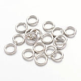 90pcs Open Jump Rings, Brass, Cadmium Free & Nickel Free & Lead Free, Platinum Color, 18 Gauge, 6x1mm, Inner Diameter: 4mm, about 90pcs/10g, 10g/Set