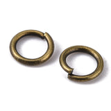 Brass Round Open Jump Rings for Jewelry DIY, Antique Bronze, 18 Gauge, 7x1mm, Inner Diameter: 5mm, about 80pcs/10g