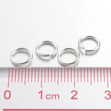 Silver Color Plated Brass Round Jump Ring Jewelry Findings Accessories, Cadmium Free & Lead Free, Open Jump Rings, 18 Gauge, 7x1mm, Inner Diameter: 5mm, about 80pcs/10g, 10g/Set