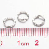 Platinum Plated Brass Round Open Jump Rings for Jewelry DIY, Cadmium Free & Nickel Free & Lead Free, 18 Gauge, 7x1mm, Inner Diameter: 5mm, about 80pcs/10g