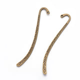 Tibetan Style Bookmarks, Zinc Alloy, Antique Bronze, Cadmium Free & Lead Free & Nickel Free, 84x14x1.5mm, Hole: 1.6mm, 10pc/Set