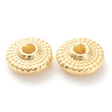 Rack Plating Alloy Spacer Beads, Lead Free & Cadmium Free, Long-Lasting Plated, Disc, Real 18k Gold Plated, 8x3mm, Hole: 1.8mm, 20pc/Set