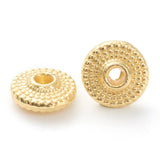 Rack Plating Alloy Spacer Beads, Lead Free & Cadmium Free, Long-Lasting Plated, Disc, Real 18k Gold Plated, 8x3mm, Hole: 1.8mm, 20pc/Set