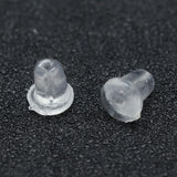 Eco-Friendly Plastic Ear Nuts, Earring Backs, 5.5x4mm, Hole: 0.5mm, about 500pcs/20g