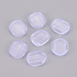 Comfort Silicone Earring Pads, Clip Earring Cushions, for Clip-on Earrings, Clear, 10x9x2mm, Hole: 8.5x1mm, 20pcs/Set