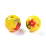 Handmade Millefiori Glass Round Beads, Mixed Color, 4mm, Hole: 1mm, 100pc/Set