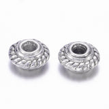 Tibetan Style Spacer Beads, Antique Silver, Lead Free and Nickel Free, 5x3mm, Hole:1.5mm, 100pcs/Set