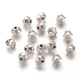 Tibetan Style Spacer Beads, Metal Findings for Jewelry Making Supplies, Lead Free & Nickel Free & Cadmium Free, Bicone, Antique Silver, about 5mm in diameter, 4.5mm thick, hole: 1mm, 100pc/Set