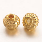 Tibetan Style Alloy Spacer Beads, Metal Findings Accessories for DIY Crafting, Lead Free, Cadmium Free and Nickel Free, Lantern, Golden Color, about 5mm in diameter, 4mm long, hole: 1.5mm, 100pcs/Set