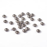 Tibetan Style Alloy Spacer Beads, Lead Free & Nickel Free & Cadmium Free, Bicone, Antique Silver, about 7.8mm in diameter, 5.5mm thick, hole: 1mm, 50pc/Set