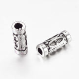 Tibetan Style Alloy Beads, Lead Free & Nickel Free & Cadmium Free, Tube, Antique Silver, 13x5mm, Hole: 2.5mm, 10pc/Set