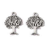 Tibetan Style Pendants, Tree of Life, Lead Free & Cadmium Free, Antique Silver, about 22mm long, 17mm wide, 2mm thick, hole: 2mm, 20pc/Set