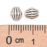 Tibetan Style Alloy Spacer Beads, Lead Free & Cadmium Free, Bicone, Antique Silver, about 6mm long, 5mm wide, hole: 1mm, 50pc/Set