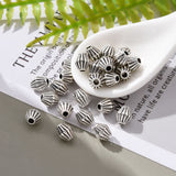 Tibetan Style Alloy Spacer Beads, Lead Free & Cadmium Free, Bicone, Antique Silver, about 6mm long, 5mm wide, hole: 1mm, 50pc/Set
