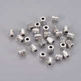 Tibetan Style Alloy Beads, Column, Antique Silver, Lead Free & Cadmium Free, 6x6mm, Hole: 2.5mm, 50pc/Set