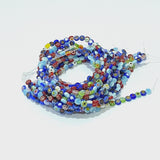 Handmade Millefiori Glass Flat Round Bead Strands, Single Flower Design, Colorful, 6x2.5mm, Hole: 1mm, about 64~68pcs/strand, 14.5~15 inch