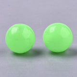 Luminous Acrylic Beads, Glow in the Dark, Round, Mixed Color, 6mm, Hole: 1.6mm, 200pc/Set