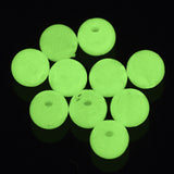 Luminous Acrylic Beads, Glow in the Dark, Round, Mixed Color, 6mm, Hole: 1.6mm, 200pc/Set