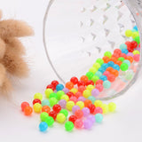 Fluorescent Acrylic Beads, Round, Mixed Color, 6mm, Hole: 1.5mm, 200pc/Set