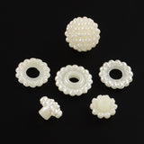 ABS Plastic Imitation Pearl Beads, Berry Beads, Round Combined Beads, Creamy White, 12mm, Hole: 1.5mm, 50pc/Set