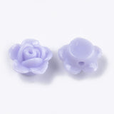 Opaque Acrylic Beads, Flower, Mixed Color, 12x12.5x7.5mm, Hole: 1.6mm, 100pc/Set