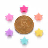 Opaque Acrylic Beads, Star, Mixed Color, 8x9x3.5mm, Hole: 1.6mm, 200pc/Set