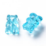 Transparent Acrylic Beads, Bear, Mixed Color, 16x10.5x7mm, Hole: 1.8mm, 50pcs/Set