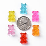 Transparent Acrylic Beads, Bear, Mixed Color, 16x10.5x7mm, Hole: 1.8mm, 50pcs/Set