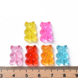 Transparent Acrylic Beads, Bear, Mixed Color, 16x10.5x7mm, Hole: 1.8mm, 50pcs/Set