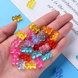 Transparent Acrylic Beads, Bear, Mixed Color, 16x10.5x7mm, Hole: 1.8mm, 50pcs/Set