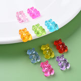 Transparent Acrylic Beads, Bear, Mixed Color, 16x10.5x7mm, Hole: 1.8mm, 50pcs/Set