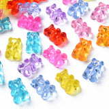 Transparent Acrylic Beads, Bear, Mixed Color, 16x10.5x7mm, Hole: 1.8mm, 50pcs/Set