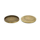 Iron Plain Edge Bezel Cups, Cabochon Settings, Flat Round, Antique Bronze, Tray: 25mm, 27x2mm, 20pcs/Set