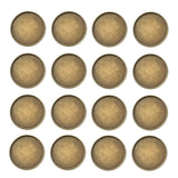 Iron Plain Edge Bezel Cups, Cabochon Settings, Flat Round, Antique Bronze, Tray: 25mm, 27x2mm, 20pcs/Set