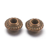 Tibetan Style Spacer Beads, Antique Bronze, Lead Free and Nickel Free, 5x3mm, Hole:1.5mm, 200pc/Set