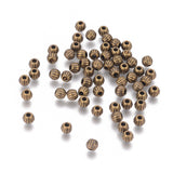 Tibetan Style Spacer Beads, Lead Free & Nickel Free & Cadmium Free, Bicone, Antique Bronze Color, Size: about 4mm long, 4.5mm wide, hole: 1mm., 100pcs/Set